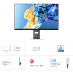 OnePlus E-24 24 Inch Full HD 75Hz 3-Side Bezel Less USB-C Monitor