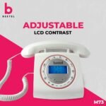 Beetel M73 Stylish Retro Design Corded Landline Phone with Answering Machine