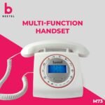 Beetel M73 Stylish Retro Design Corded Landline Phone with Answering Machine