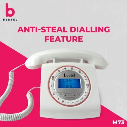 Beetel M73 Stylish Retro Design Corded Landline Phone with Answering Machine