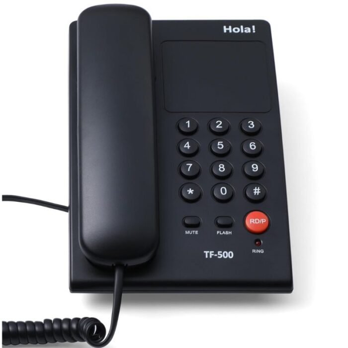 HOLA TF 500 Corded Landline Phone (Black)