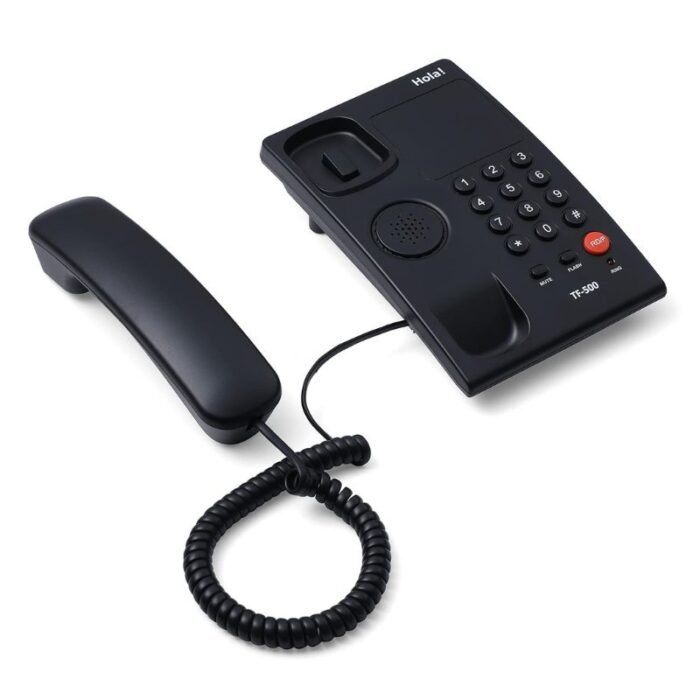 HOLA TF 500 Corded Landline Phone (Black)