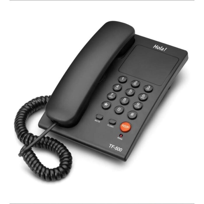 HOLA TF 500 Corded Landline Phone (Black)