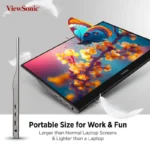 ViewSonic TD1655 16 Inch FHD 60Hz IPS Panel 2-Type-C Portable Touch Monitor