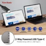 ViewSonic TD1655 16 Inch FHD 60Hz IPS Panel 2-Type-C Portable Touch Monitor