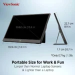 ViewSonic VA1655 16 Inch Full HD IPS Panel 60Hz USB-C Portable Monitor