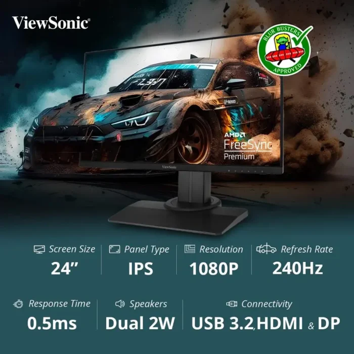 ViewSonic XG2431 24 Inch Full HD IPS Panel HDR 400 240Hz Gaming Monitor (3) ViewSonic XG2431 24 Inch Full HD IPS Panel HDR 400 240Hz Gaming Monitor
