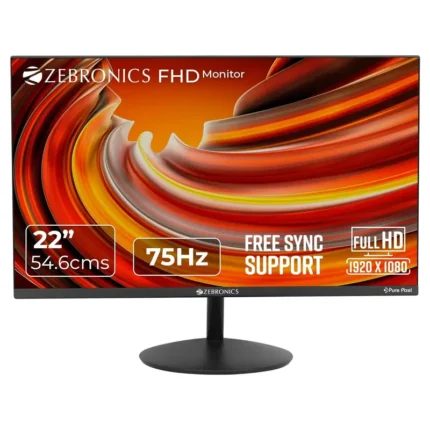 ZEBRONICS S22A 22 Inch Full HD VA Panel 75Hz Bezel-Less Design Monitor