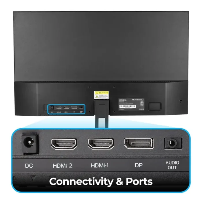 ZEBRONICS S24A 24 Inch 1920x1080 Pixels Full HD IPS Panel 165Hz Gaming Monitor