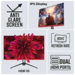 ZEBRONICS S24A 24 Inch 1920x1080 Pixels Full HD IPS Panel 165Hz Gaming Monitor