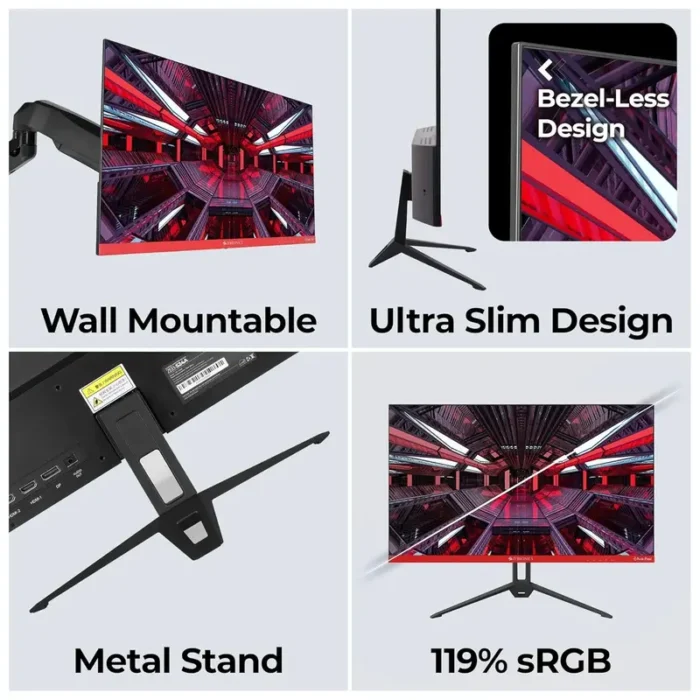 ZEBRONICS S24A 24 Inch 1920x1080 Pixels Full HD IPS Panel 165Hz Gaming Monitor