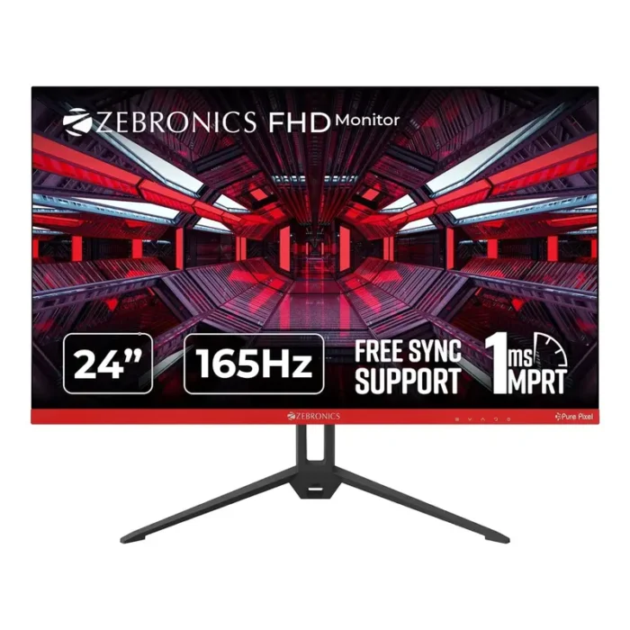 ZEBRONICS S24A 24 Inch 1920x1080 Pixels Full HD IPS Panel 165Hz Gaming Monitor