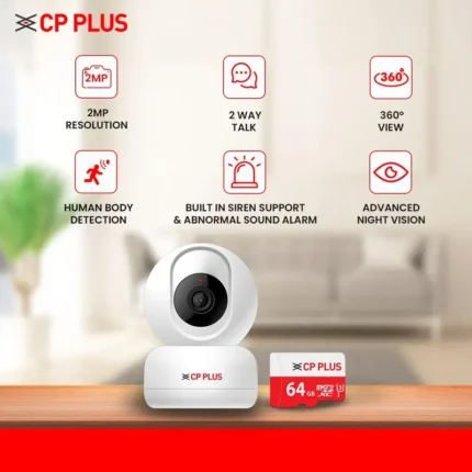 CP PLUS CP-E26AM 360 Degree View Smart Wi-Fi CCTV Home Security Camera