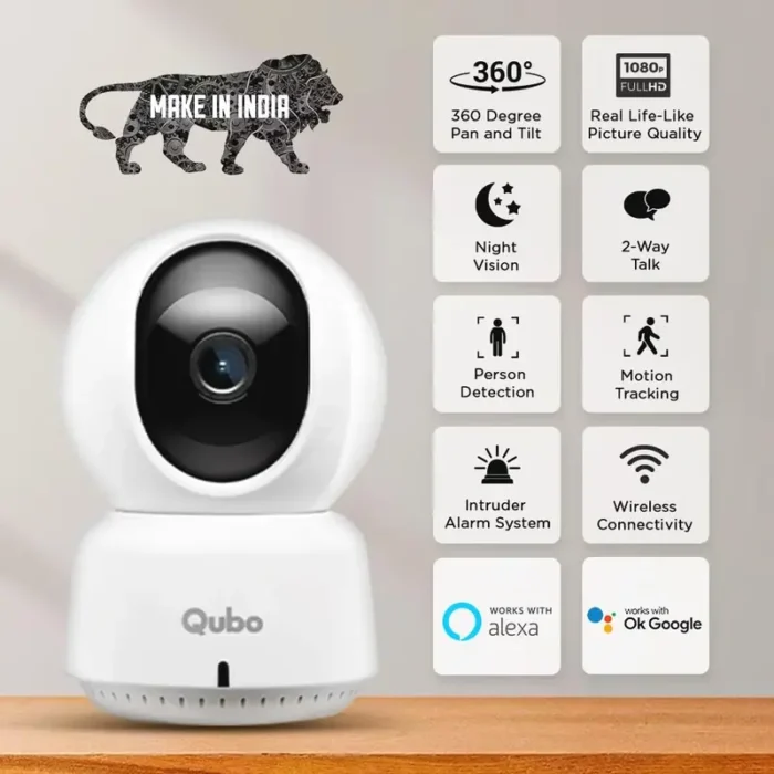 Qubo Smart 360 WiFi CCTV Security Camera (2) Qubo Smart 360 WiFi CCTV Security Camera 2