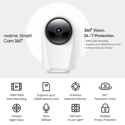 Realme 360 Degree 1080p Full HD WiFi Smart Security Camera