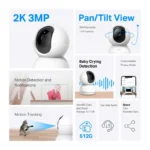 TP-Link Tapo C210 1296p 3MP Pan/Tilt Home Wi-Fi Smart Security Camera 2 TP-Link Tapo C210 1296p 3MP PanTilt Home Wi-Fi Smart Security Camera