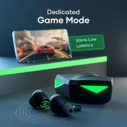 Wings Phantom 50ms Low Latency 30Hrs Playtime Gaming Earbuds with Mic