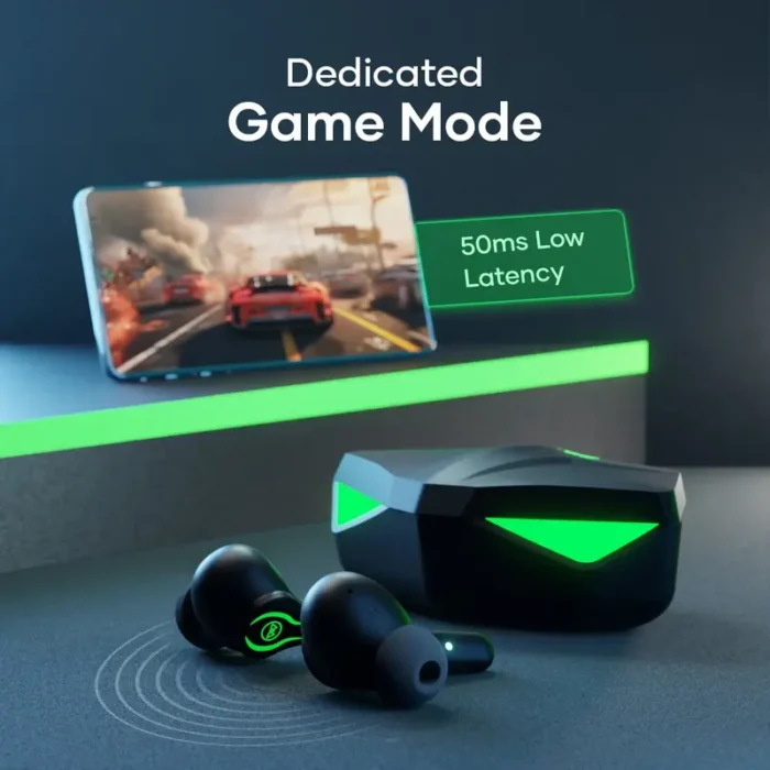 Wings Phantom 50ms Low Latency 30Hrs Playtime Gaming Earbuds with Mic
