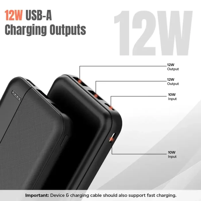 pTron Dynamo Lite 10000mAh 12W USB-C Power Bank