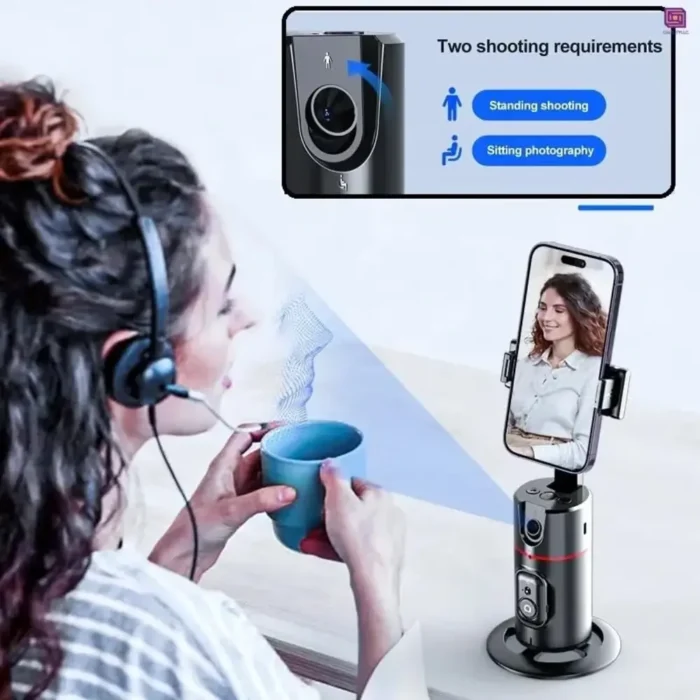 Cubonic P02 AI Intelligent Tracker 360° Auto Face Tracking Smart Rotation Desktop Selfie Gimbal Stabilizer