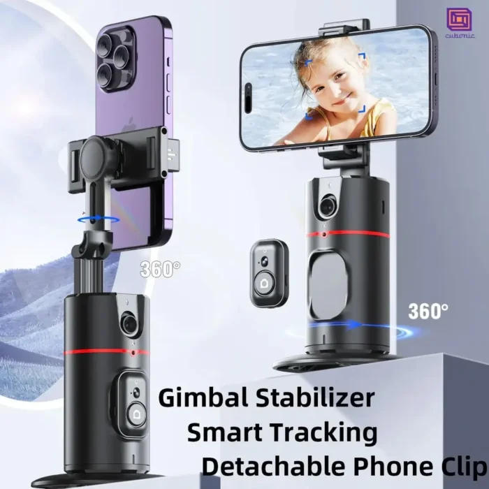 Cubonic P02 AI Intelligent Tracker 360° Auto Face Tracking Smart Rotation Desktop Selfie Gimbal Stabilizer
