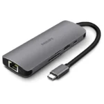 PHILIPS 8 in 1 USB Type-C to Ethernet + HDMI 4K 30Hz + 3 x USB A + PD (max 60W) + Micro SD Card Slot USB HUB 1 PHILIPS 8 in 1 USB Type-C to ethernet + HDMI 4K 30Hz + 3 x USB A + PD (max 60W) + Micro SD Card Slot USB HUB