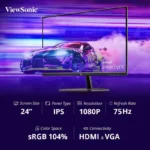 ViewSonic VA2432-MH 24 Inch Full HD LED Backlit IPS Panel 100 Hz Bezel Less Monitor
