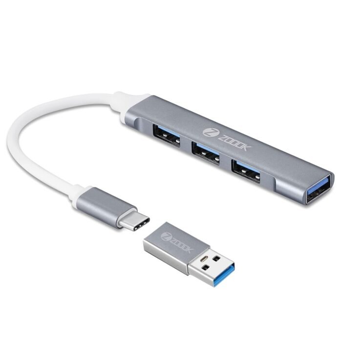 Zoook Type C to USB 3.0 HUB4 Port1 USB 3.0 Port3 USB 2.0 PortFree USB ConvertoriU43 USB HUB