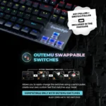 Cosmic Byte CB-GK-25 Pandora TKL Wired Mechanical Keyboard With Blue Switches and Rainbow LED