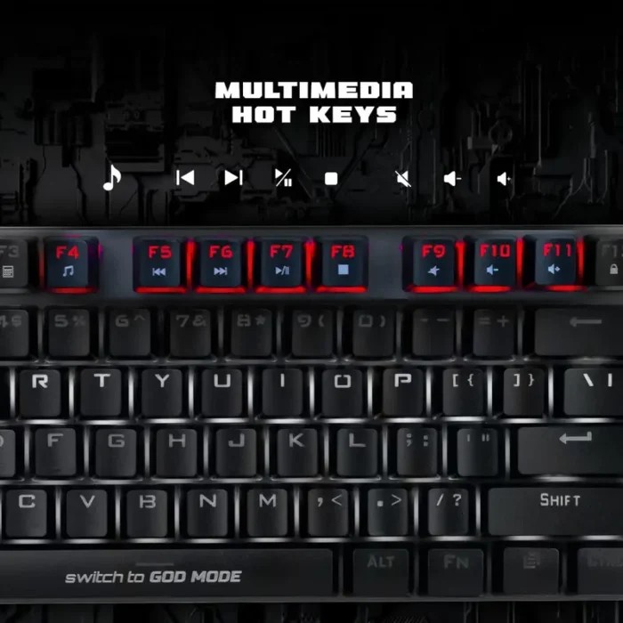 Cosmic Byte CB-GK-25 Pandora TKL Wired Mechanical Keyboard With Blue Switches and Rainbow LED