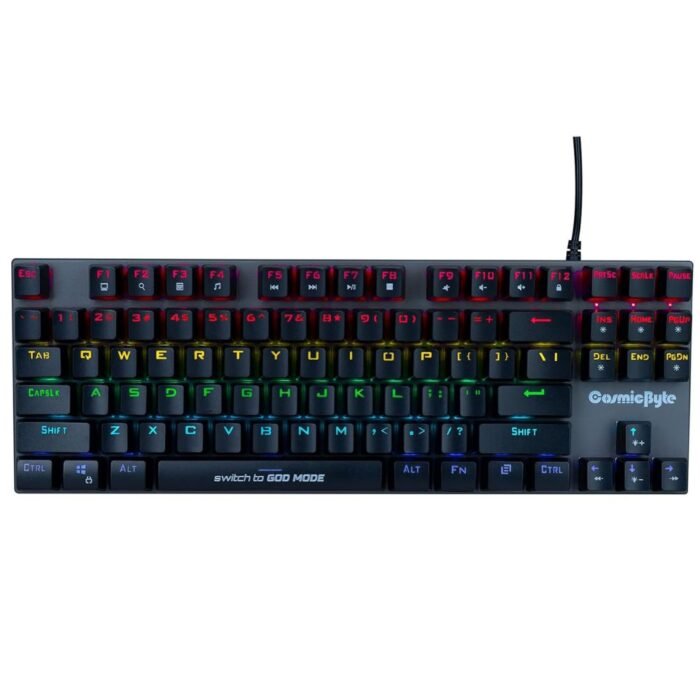 Cosmic Byte CB-GK-25 Pandora TKL Wired Mechanical Keyboard With Blue Switches and Rainbow LED
