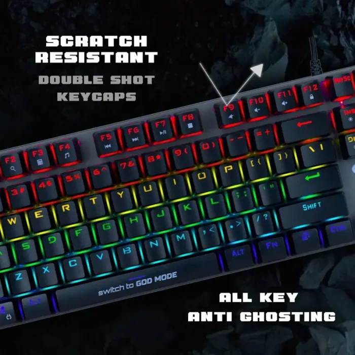 Cosmic Byte CB-GK-25 Pandora TKL Wired Mechanical Keyboard With Blue Switches and Rainbow LED