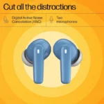 HP H150 Digital ANC, 28 Hours Playtime, Fingerprint Touch, IPX3 Water-Resistant Bluetooth Earbuds