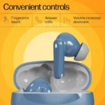 HP H150 Digital ANC, 28 Hours Playtime, Fingerprint Touch, IPX3 Water-Resistant Bluetooth Earbuds