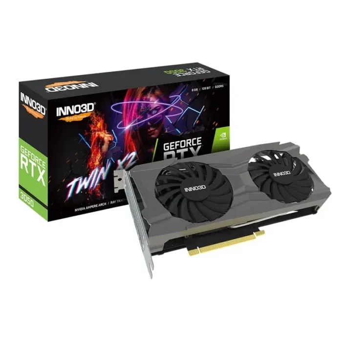 INNO3D Nvidia Geforce RTX 3050 Twin X2 8GB GDDR6 128-Bit Pci-E 4.0 Integrated Gaming Graphics Card