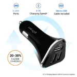 PTron Bullet 3.1A Fast Charging, 3 USB Port, Fire Resistant, Lightweight, & Compact Car Charger 3 PTron Bullet 3.1A Fast Charging, 3 USB Port, Fire Resistant, Lightweight, & Compact Car Charger