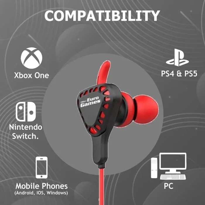 RPM Euro Games Wired In Ear Gaming Earphones With Mic