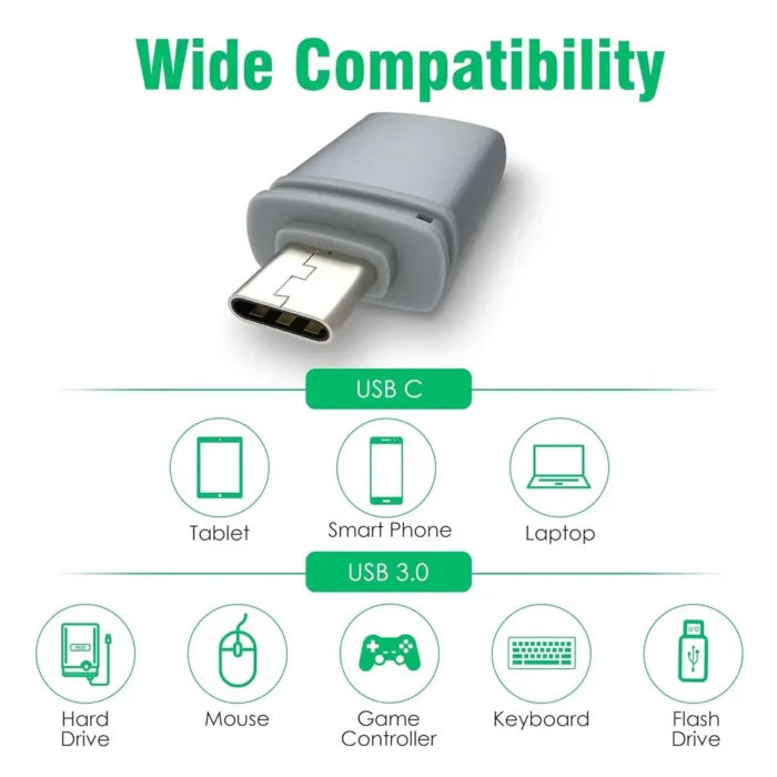 AGARO Blaze USB 3.0 to Type C OTG Adapter, Compatible with Thunderbolt to USB Adapter AGARO Blaze USB 3.0 to Type C OTG Adapter, Compatible with Thunderbolt to USB Adapter