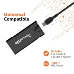 Amazon Basics 1TB Upto 2000MB/s USB 3.2 Gen 2x2, USB-C Portable SSD