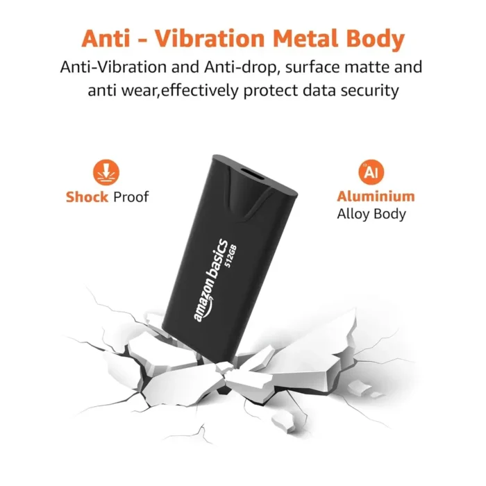 Amazon Basics T9 512GB 2000 MBs USB-C USB 3.2 Gen 2x2 External SSD Amazon Basics T9 512GB 2000 MBs USB-C USB 3.2 Gen 2x2 External SSD