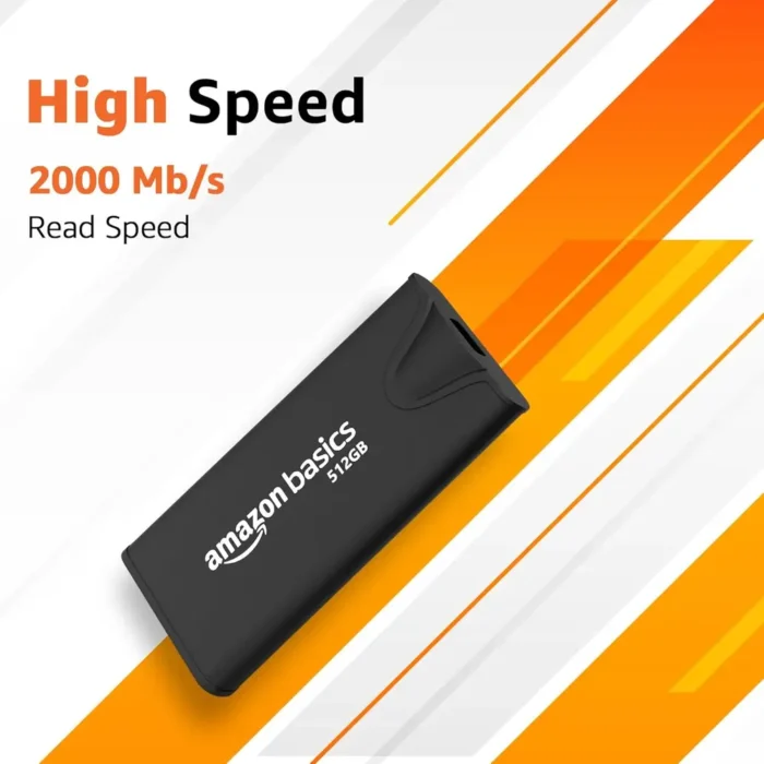 Amazon Basics T9 512GB 2000 MBs USB-C USB 3.2 Gen 2x2 External SSD Amazon Basics T9 512GB 2000 MBs USB-C USB 3.2 Gen 2x2 External SSD