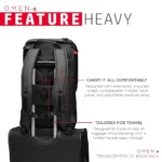 HP OMEN Transceptor 15.6-inch Water Resistant Backpack with Padded Shoulder Straps for Laptops and Notebooks