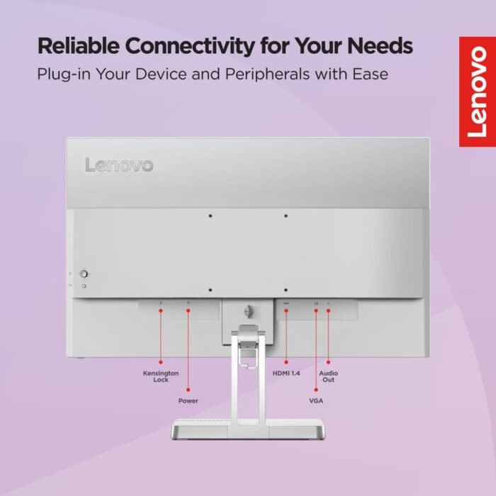 Lenovo L24E-40 24 inch Full HD VA Panel, Tilt Stand for Home & Office, 4 MS, 100 Hz Ultraslim Monitor