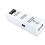 Quantum QHM6660 4 Port Hi-Speed USB Hub with Power Switch (White) 2 Quantum QHM6660 4 Port Hi-Speed USB Hub with Power Switch