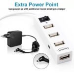 Quantum QHM6660 4 Port Hi-Speed USB Hub with Power Switch (White) 3 Quantum QHM6660 4 Port Hi-Speed USB Hub with Power Switch