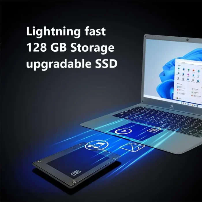 Walker Intel Celeron Dual Core 14.1 Inch Full HD Thin and Light Laptop