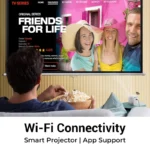 ZEBRONICS PIXAPLAY 53, Smart Vertical Projector With 3500 Lumens, 4K Support, 120 Inch Screen Size