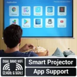 ZEBRONICS PIXAPLAY 58, Smart Projector With 11500 Lumens, 4K Support, 210 Inch Screen Size