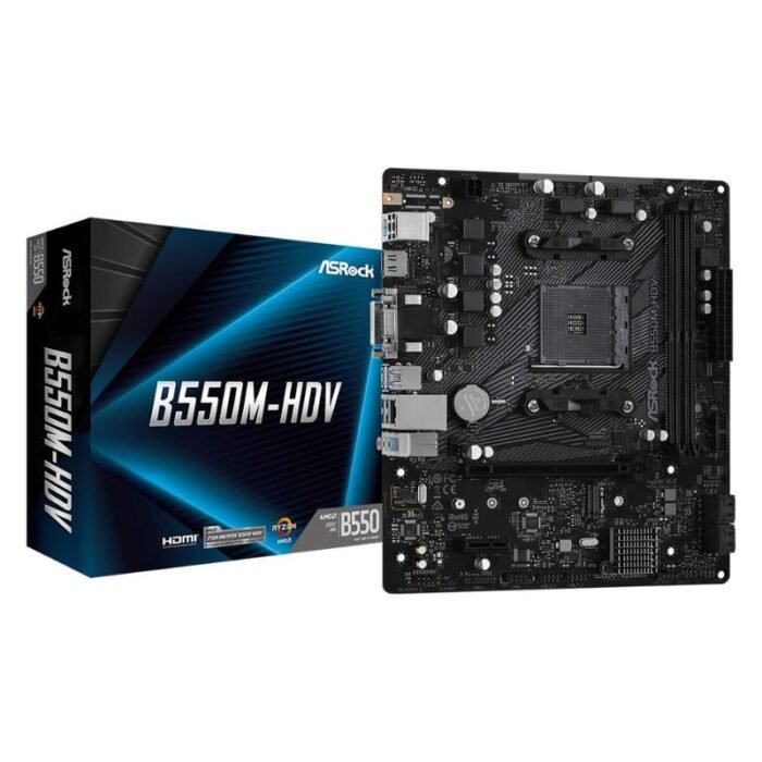 ASRock B550M-HDV Supports 3rd Gen AMD AM4 RyzenFuture AMD Ryzen Processors Micro ATX Motherboard ASRock B550M-HDV Supports 3rd Gen AMD AM4 RyzenFuture AMD Ryzen Processors Micro ATX Motherboard