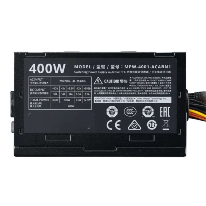 Cooler Master Elite V3 230V 400W AUK Cable Power Supply